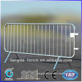 Temporary fence stands concrete